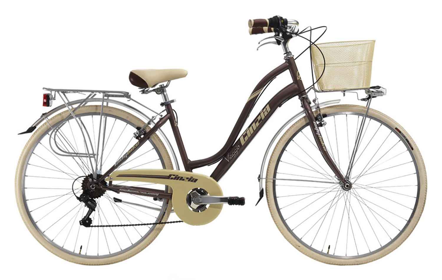 City Bike Vintage Cinzia Viaggio 28 Donna 6V Tabacco