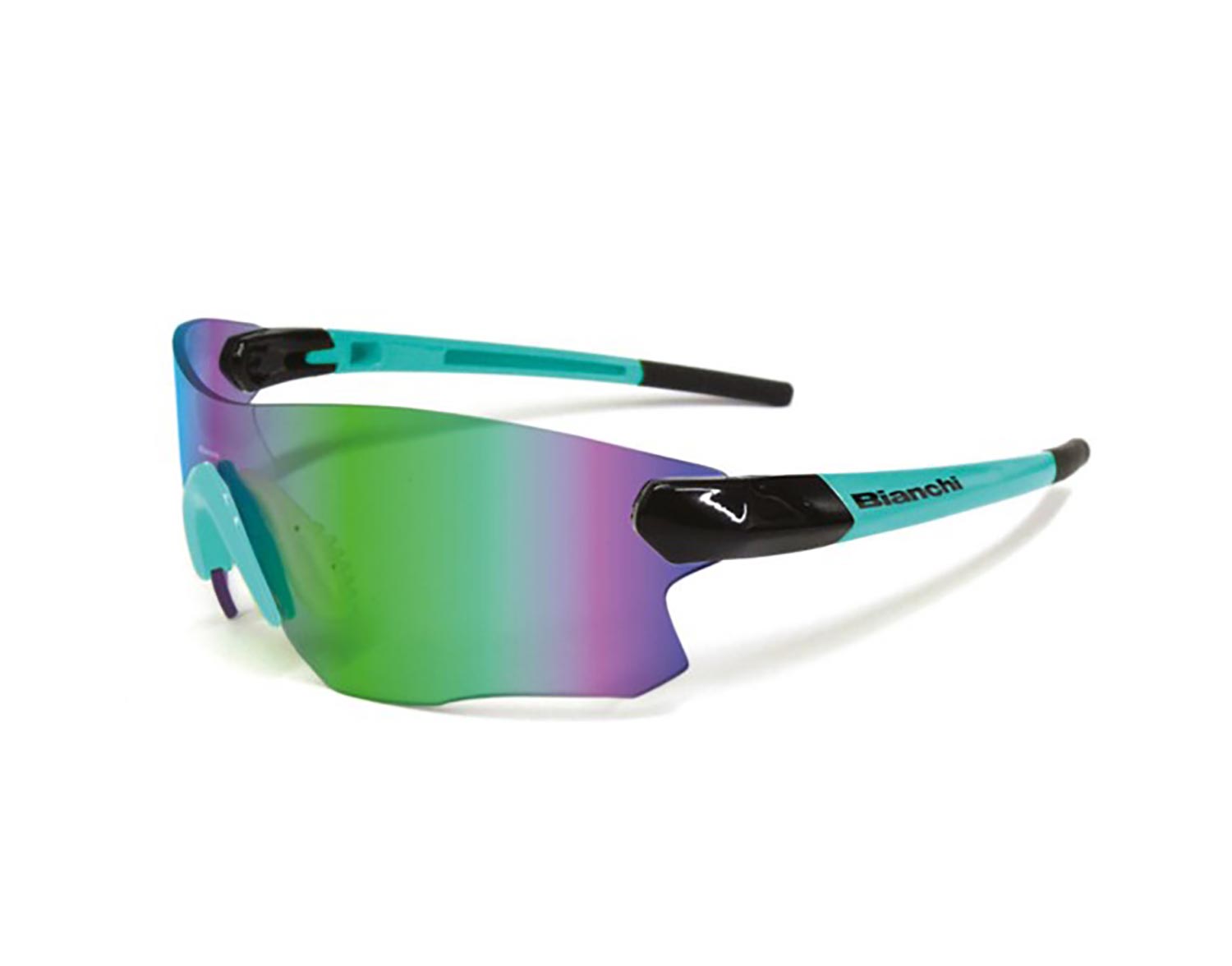 Occhiali Bianchi Sparviero 2 Celeste Nero Monolente
