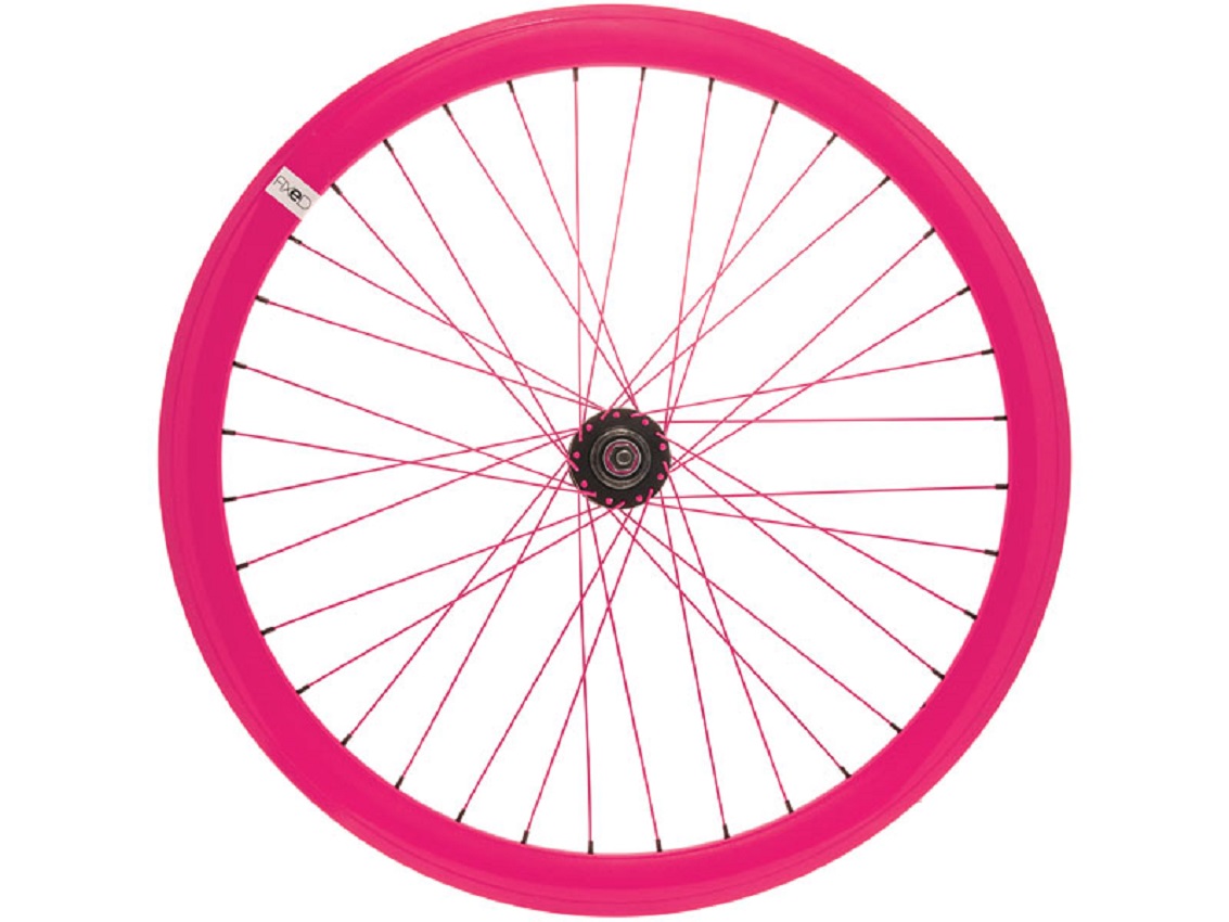 BRN Ruota Anteriore Fixed con mozzo su cuscinetti Fuxia Fluo